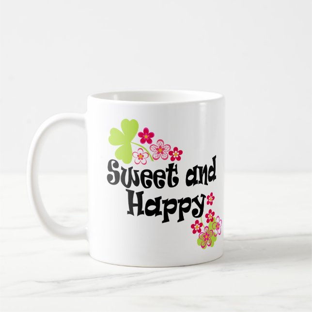 Taza De Café Lindo y feliz (Izquierda)
