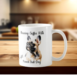 Taza De Café Lindos Bulldog Francés Sandy Browns Personaliza