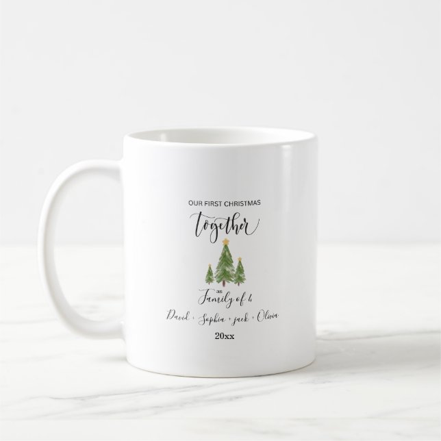 Taza De Café lindos navidades personalizados familia haciendo p (Izquierda)