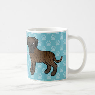 Taza De Café Lindos perros Cartoon Brindle Old English Mastiff