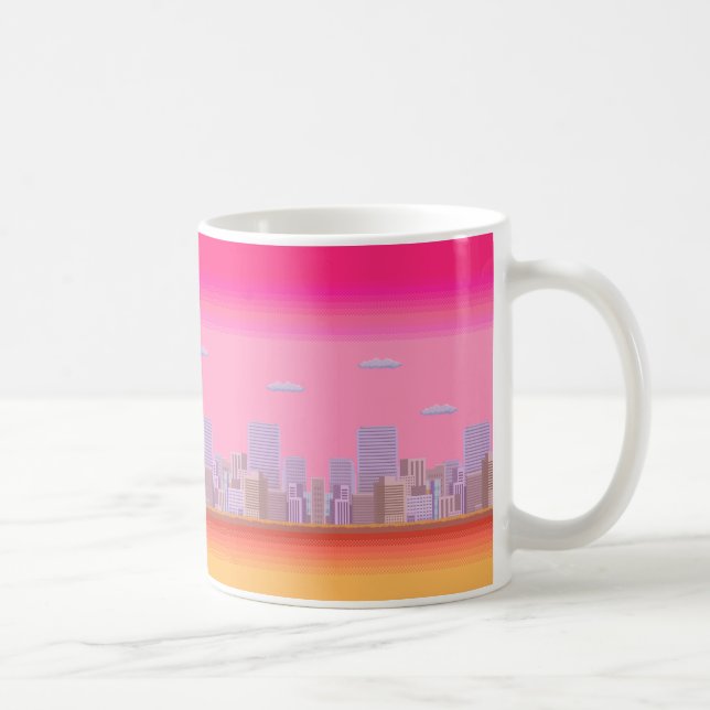Taza De Café Línea aérea de 8 bits (Derecha)