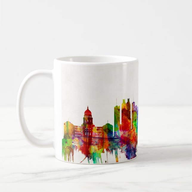 Taza De Café Línea aérea de Atlanta Georgia (Izquierda)