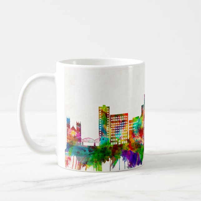 Taza De Café Línea aérea de Binghamton Nueva York (Izquierda)