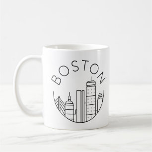 Taza De Café Línea aérea de Boston City Skyline, mamáes de Bost