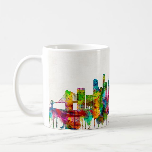 Taza De Café Línea aérea de Brooklyn en Nueva York (Izquierda)