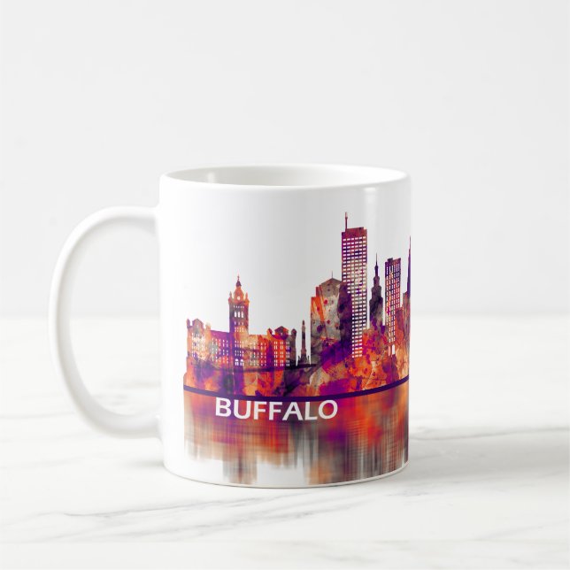 Taza De Café Línea aérea de Buffalo en Nueva York (Izquierda)
