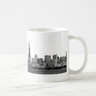 Taza De Café Línea aérea de Chicago Etched