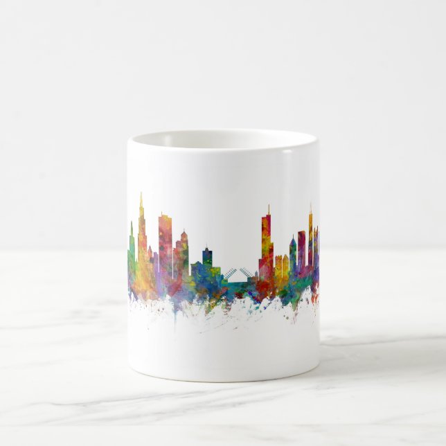 Taza De Café Línea aérea de Chicago Illinois (Centro)