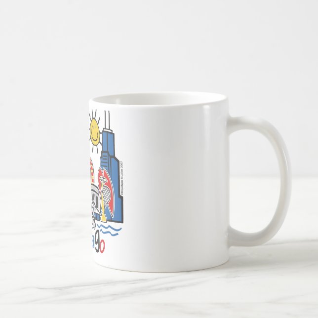 Taza De Café Línea aérea de Chicago Kids (Derecha)