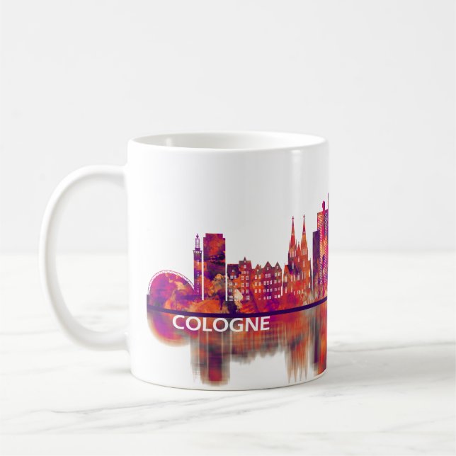 Taza De Café Línea aérea de Cologne Germany (Izquierda)