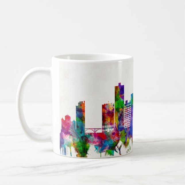 Taza De Café Línea aérea de Knoxville Tennessee (Izquierda)