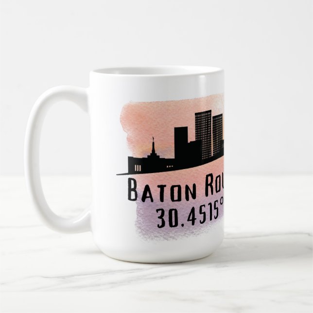 Taza De Café Línea aérea de la ciudad de Baton Rouge (Izquierda)