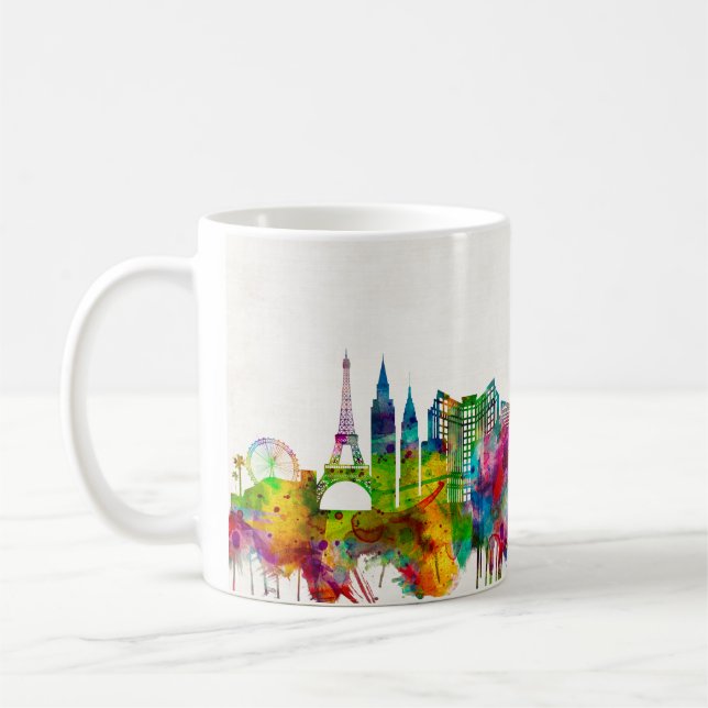 Taza De Café Línea aérea de Las Vegas Nevada (Izquierda)