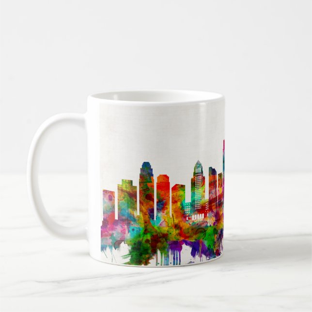 Taza De Café Línea aérea de Los Ángeles California (Izquierda)