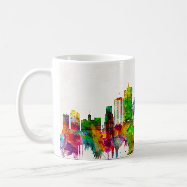 Taza De Café Línea aérea de Memphis Tennessee (Izquierda)