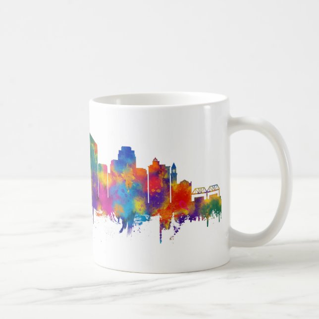Taza De Café Línea aérea de Michigan Grand Rapids (Derecha)