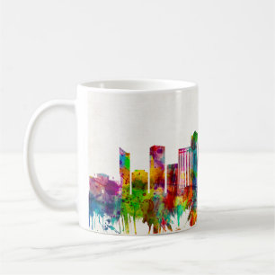 Taza De Café Línea aérea de Raleigh Carolina del Norte