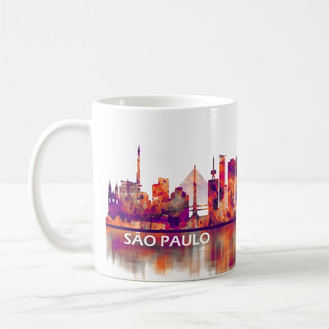 Taza De Café Línea aérea de San Pablo Brasil (Izquierda)