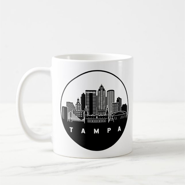Taza De Café Línea aérea de Tampa Florida (Izquierda)
