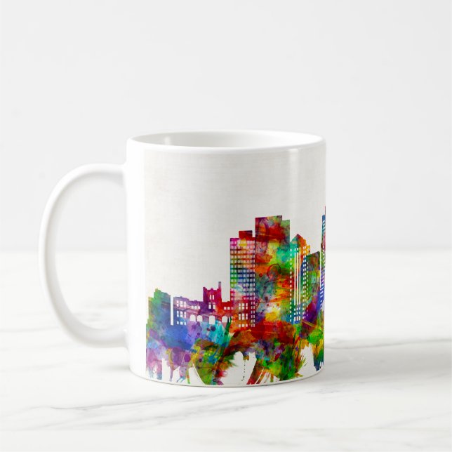 Taza De Café Línea aérea de Toledo Ohio (Izquierda)
