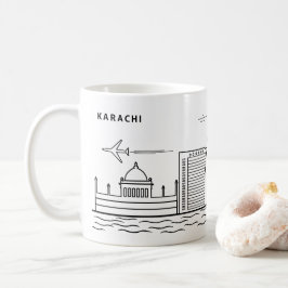 TAZA DE CAFÉ LÍNEA ARTE DE KARACHI