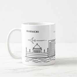 TAZA DE CAFÉ LÍNEA ARTE DE KARACHI