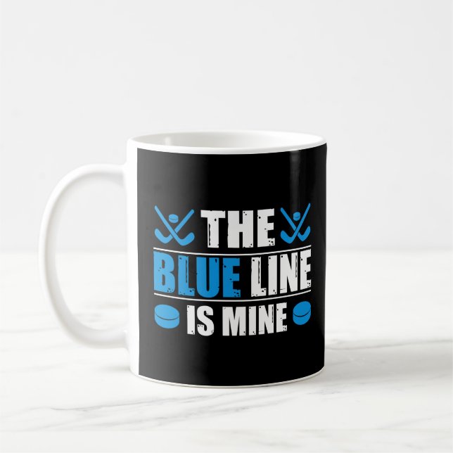 Taza De Café Línea Azul de hockey (Izquierda)