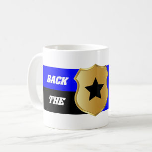 Taza De Café Línea Azul Delgada, Apoya Al Azul