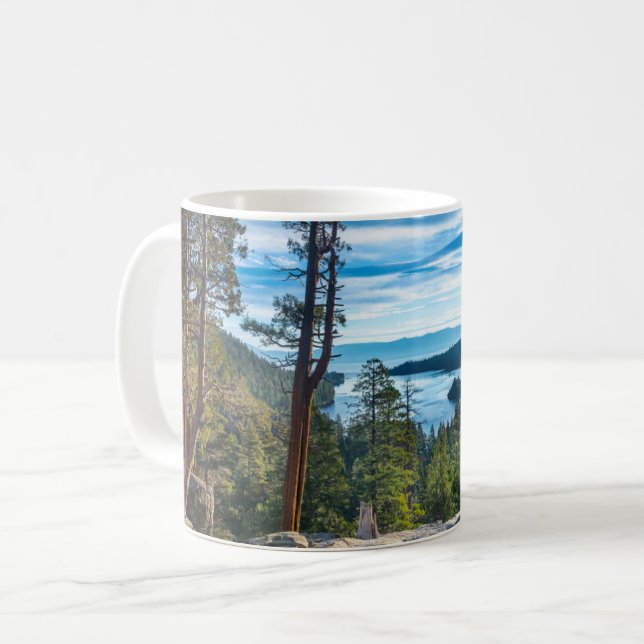 Taza De Café Línea costera | Bahía Esmeralda, Lago Tahoe, Calif (Anverso izquierdo)