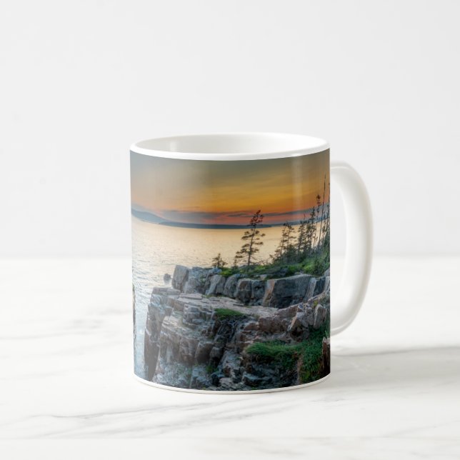 Taza De Café Línea costera | Parque nacional Acadia, Maine (Anverso derecho)