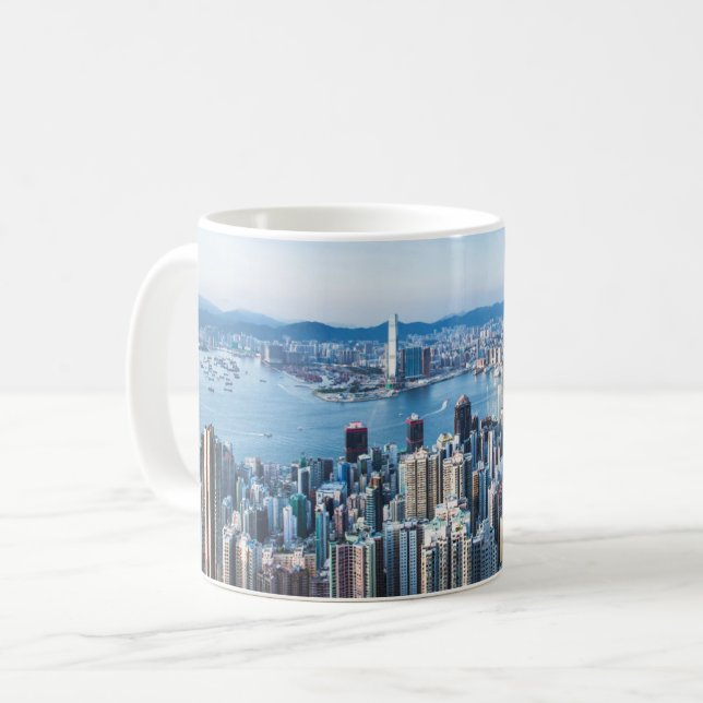 Taza De Café Línea costera | Tsim Sha Tsu, isla de Hong Kong, A (Anverso izquierdo)
