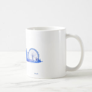 Taza De Café Línea de agua azul cielo de Londres Inglaterra Mod