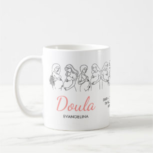 Taza De Café Línea de Arte de Posparto de Nacimiento Partera Do