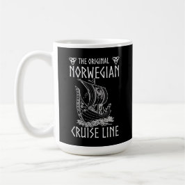 Taza De Café Línea de crucero noruega original - Viaje nostálgi