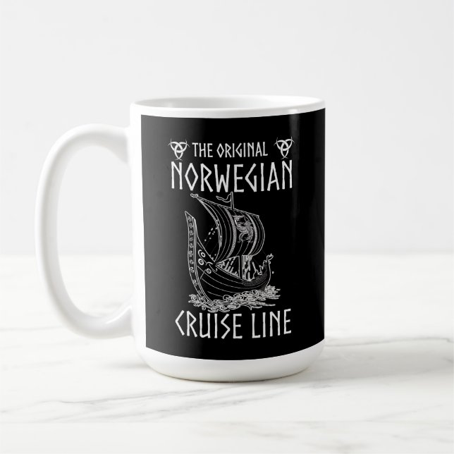 Taza De Café Línea de crucero noruega original - Viaje nostálgi (Izquierda)