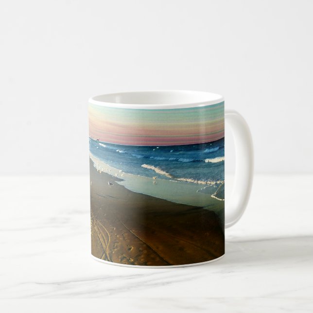 Taza De Café Línea de la playa y paseo marítimo de Daytona (Anverso derecho)