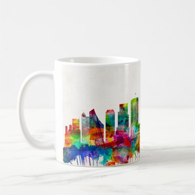 Taza De Café Línea de Skyline Indiana (Izquierda)