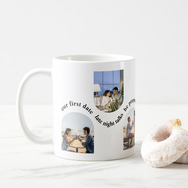 Taza De Café Línea de tiempo de la foto personalizado - Regalo  (Subido por el creador)