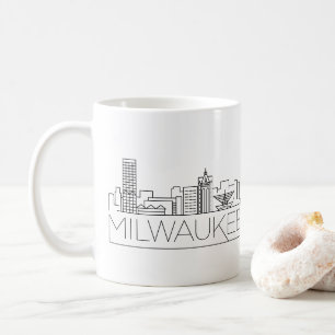 Taza De Café Línea estilizada de Milwaukee, Wisconsin