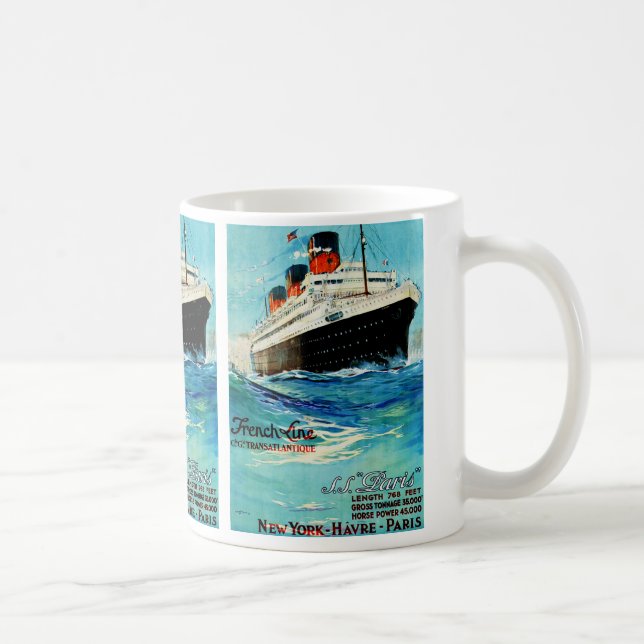 Taza De Café Línea francesa ~ ss París (Derecha)