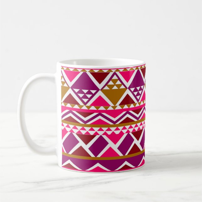 Taza De Café línea geométrica multipatrón (Izquierda)
