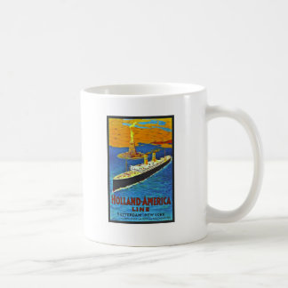 Taza De Café Línea poster de Holanda América del viaje del