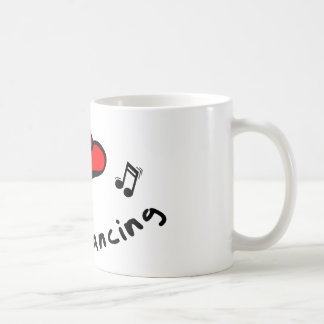 Taza De Café Línea regalo del Corazón-Amor del baile I