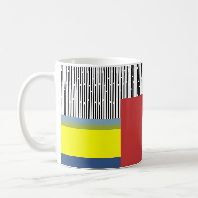 Taza De Café Líneas abstractas y Rectángulos (Izquierda)