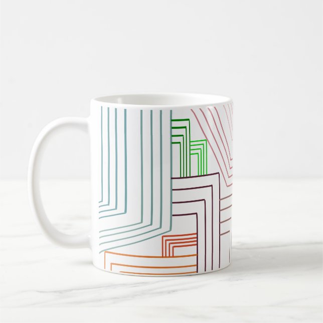 Taza De Café Líneas Art Deco (Izquierda)