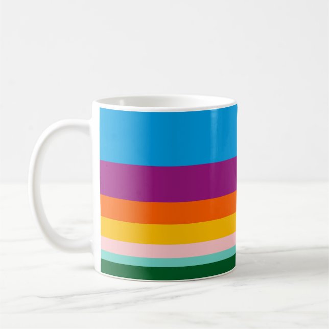 Taza De Café Líneas de color (Izquierda)