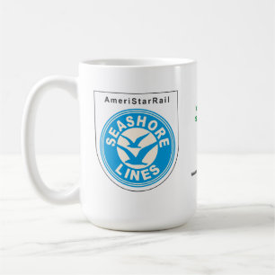 TAZA DE CAFÉ LÍNEAS DE COLOR MARINO (ESCUDO BLANCO) CAFÉ MUG