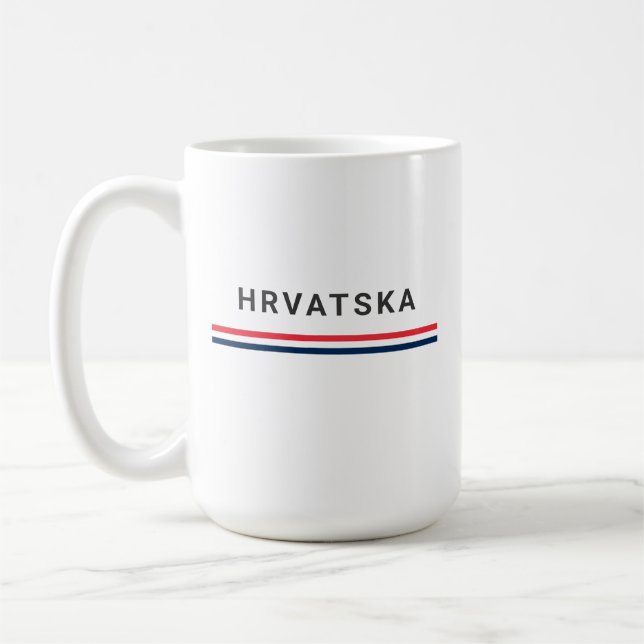 Taza De Café Líneas de Croacia (Izquierda)