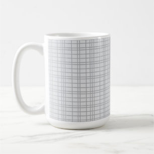 Taza De Café Líneas de cuadrícula grises, modernas, sencillas, 