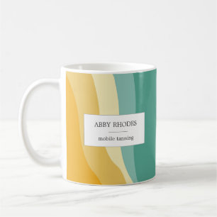 Taza De Café Líneas de onda coloridas personalizadas